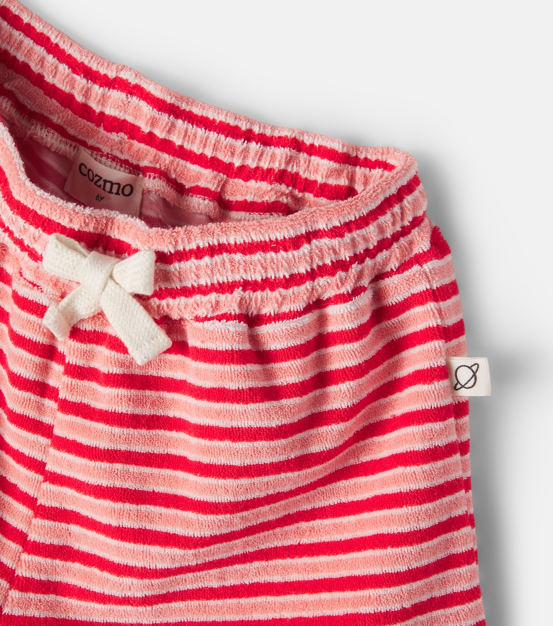 Root条纹棉质混纺毛巾布短裤 | Cozmo