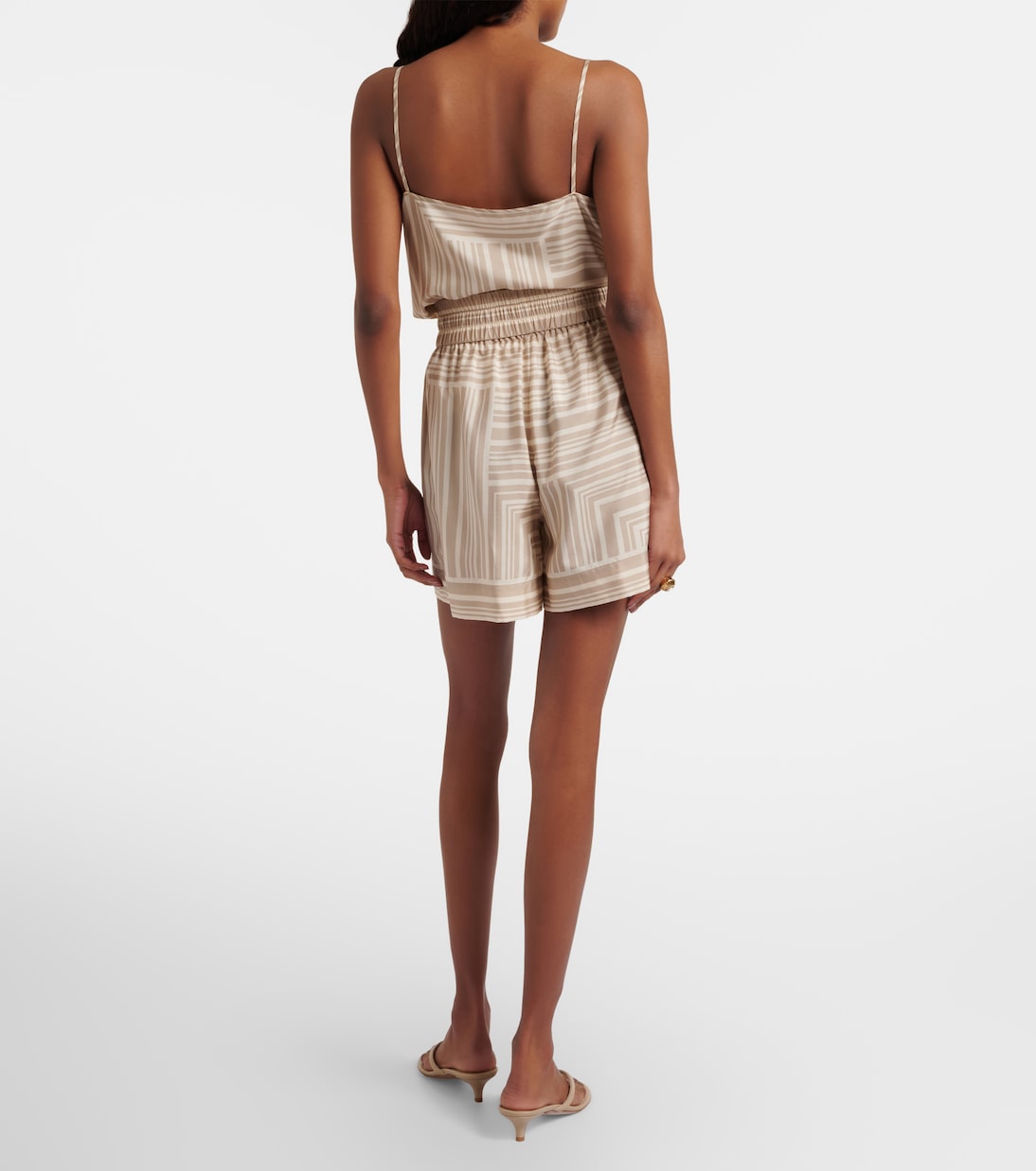 Laven格纹真丝短裤 | Joseph