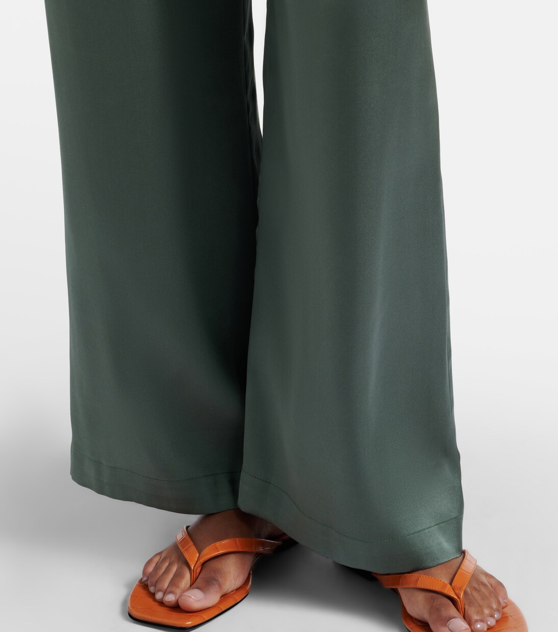 Isola pleated silk twill wide-leg pants | Asceno