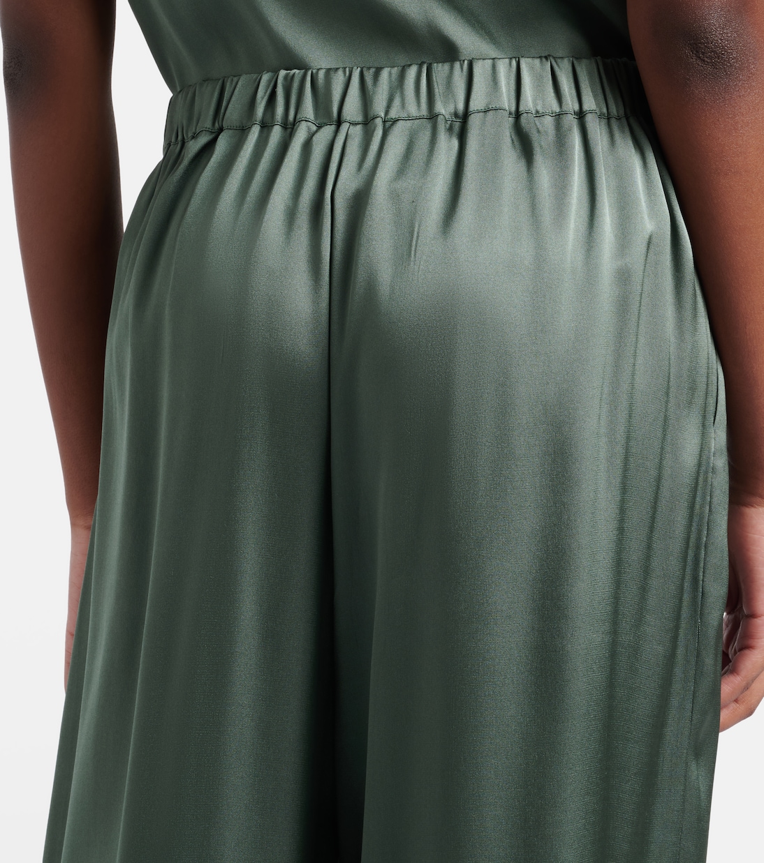 Isola pleated silk twill wide-leg pants | Asceno