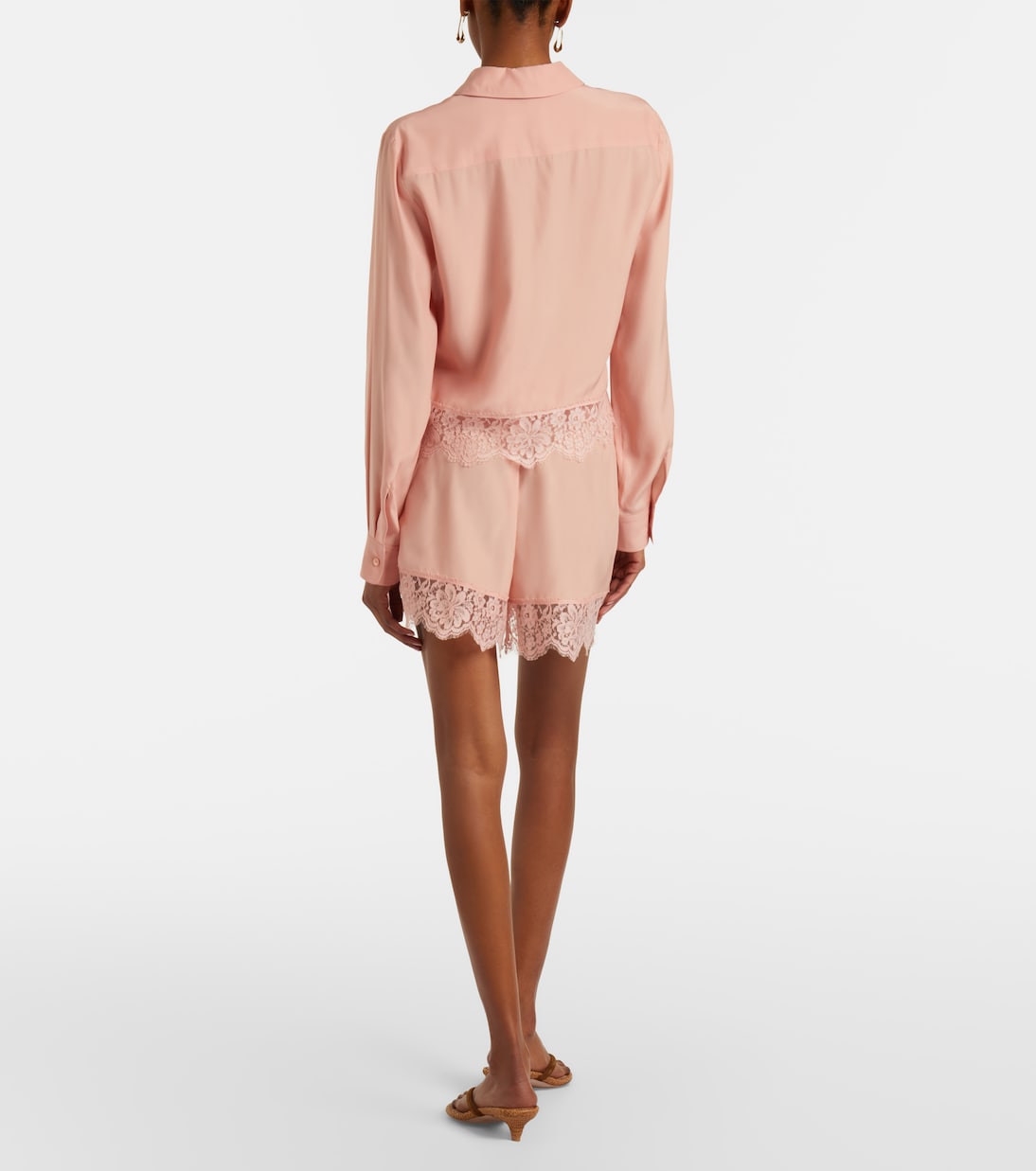 Lace-trimmed silk shorts | Stella McCartney