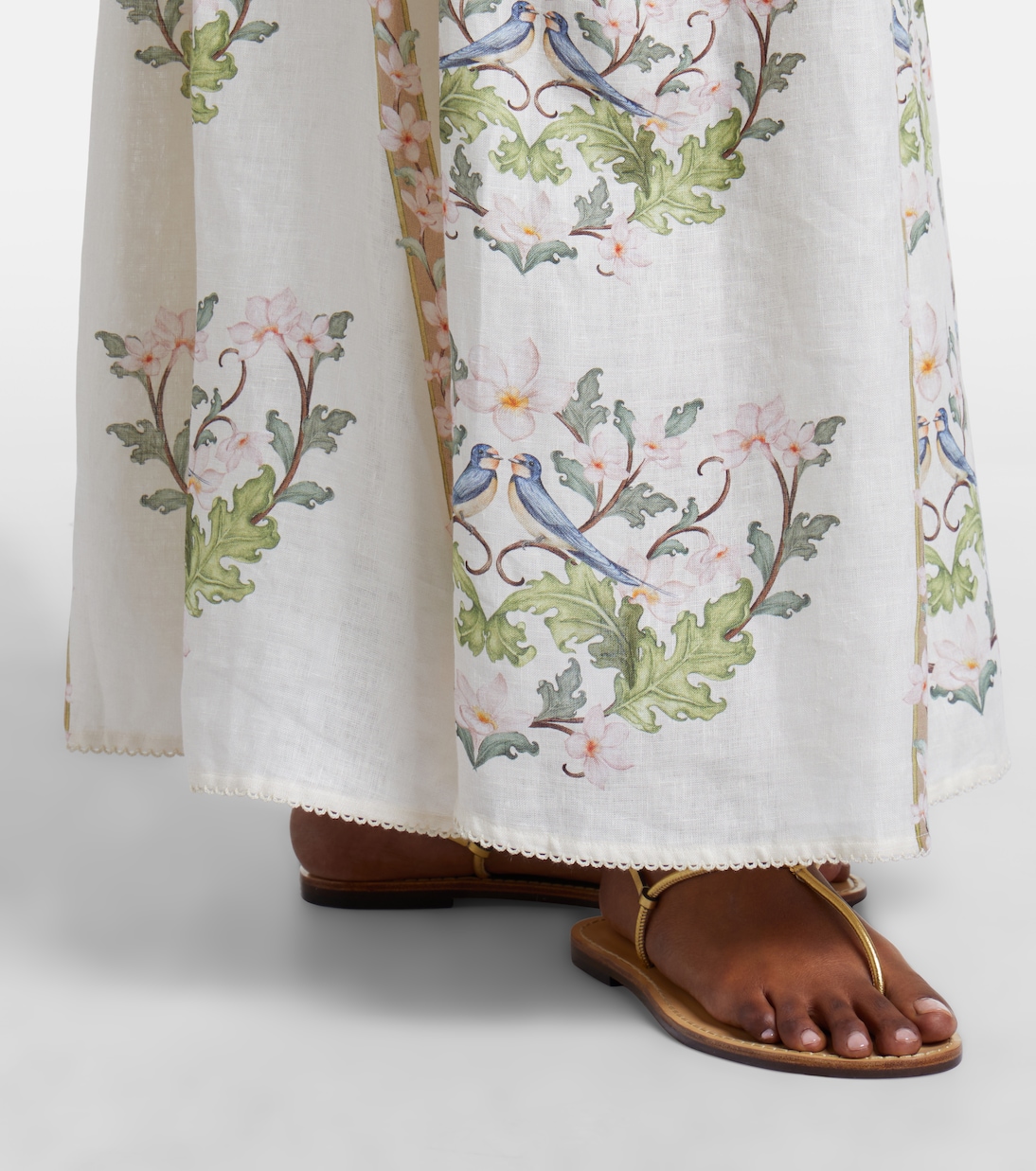 Curua floral linen midi skirt | Agua by Agua Bendita