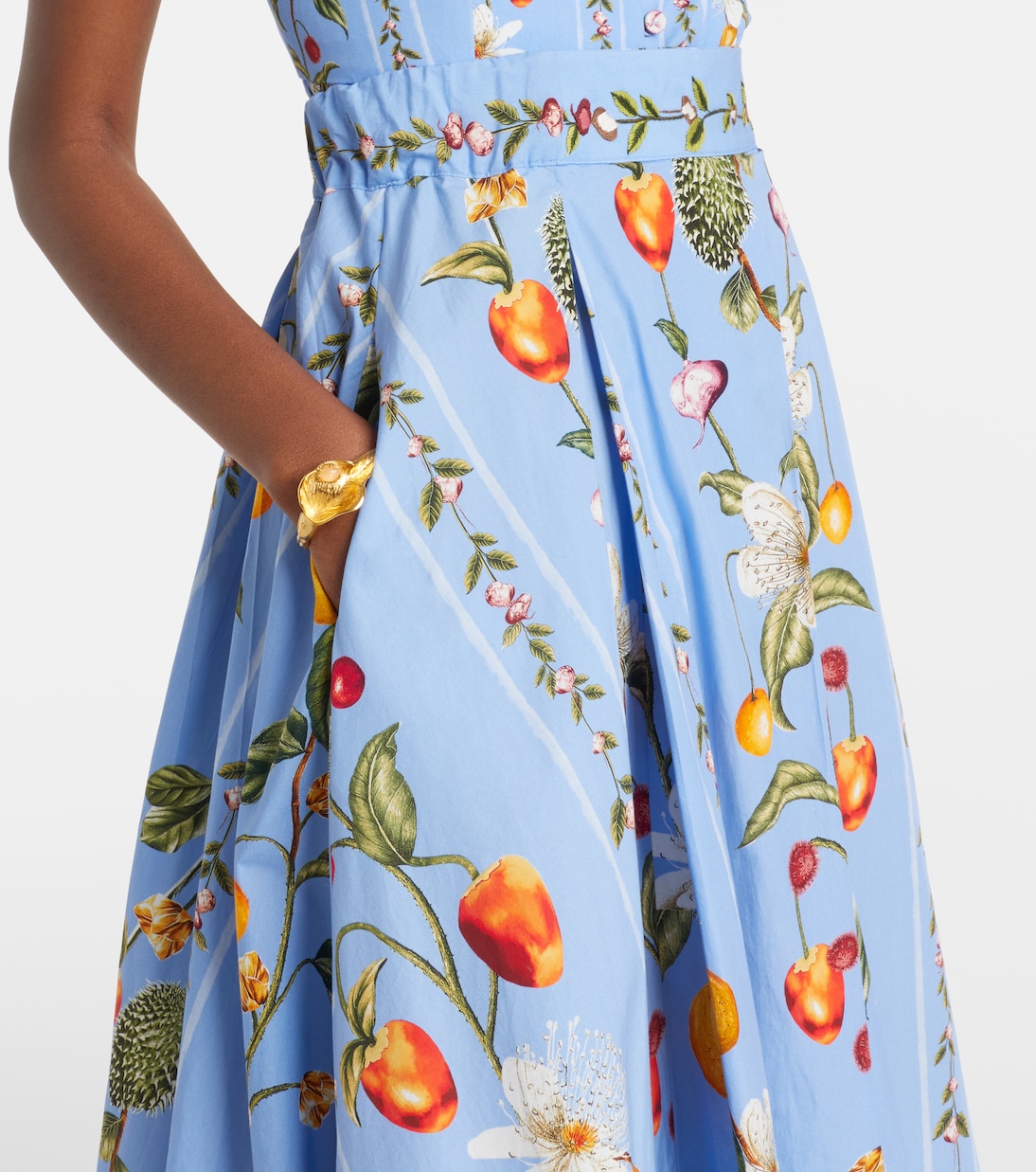 Delta印花棉质加长半身裙 | Agua by Agua Bendita