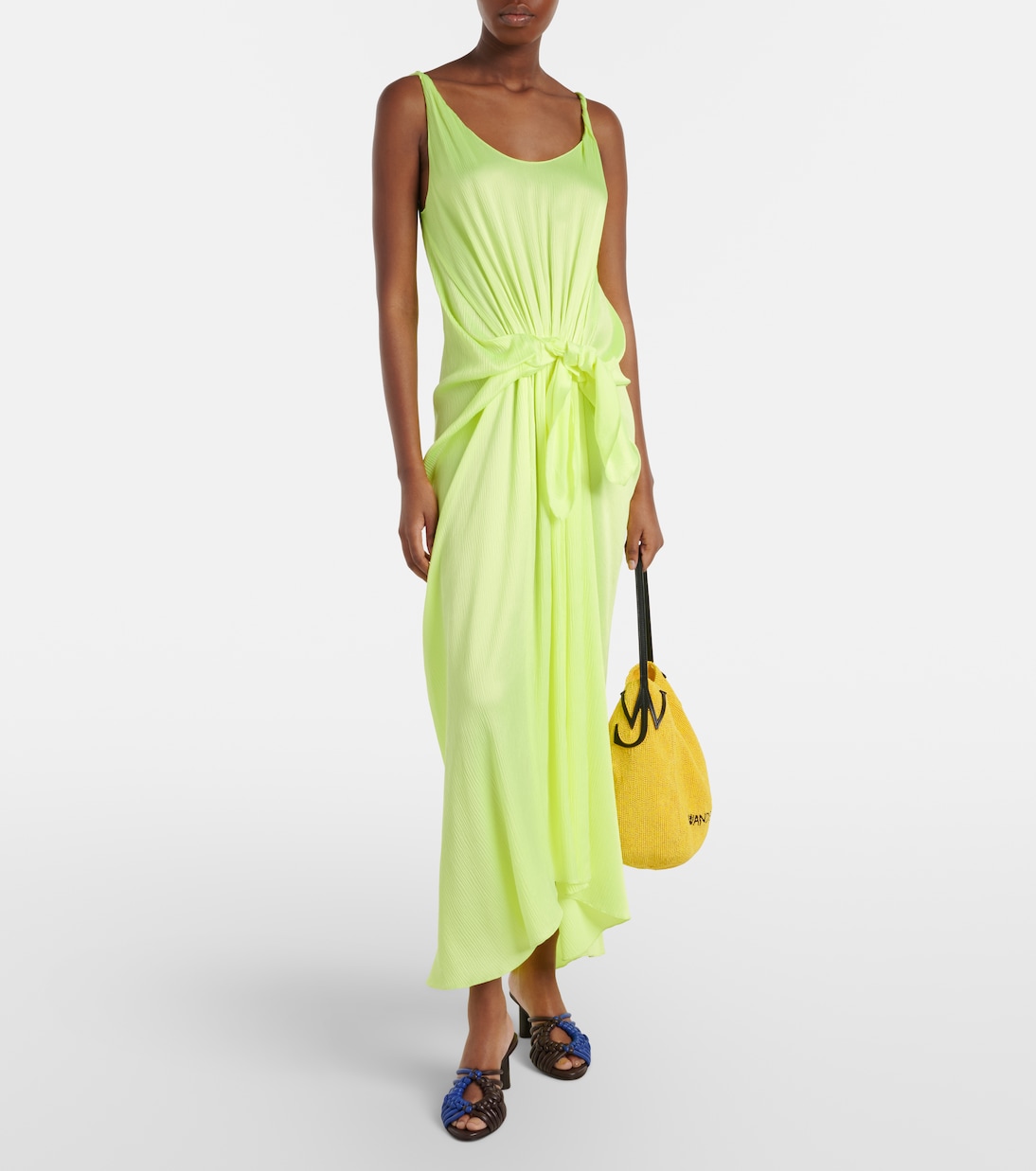 Bulb Small beaded leather-trimmed shoulder bag | JW Anderson