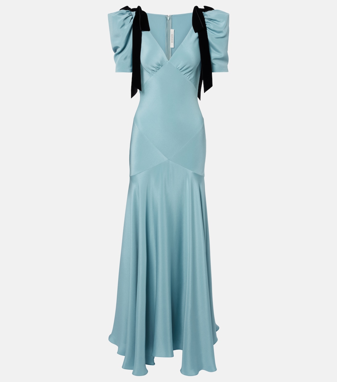 فستان طويل بتفاصيل فيونكة من الحرير الساتان  | Rodarte