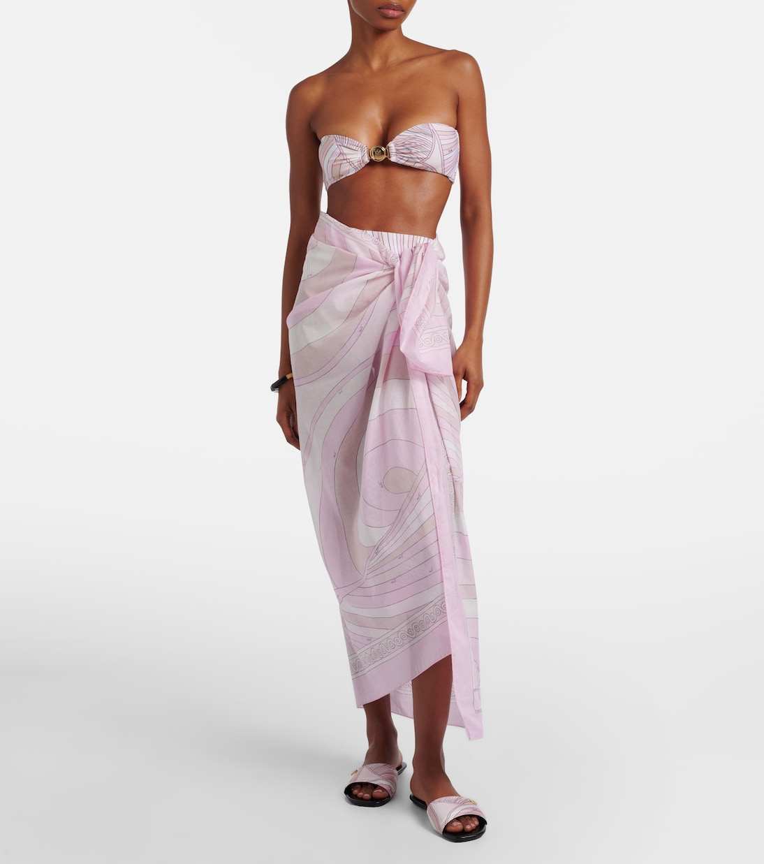 Iride棉质沙滩罩衫半身裙 | Pucci