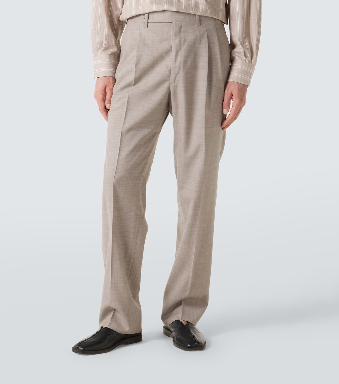 Pleated wool wide-leg pants | Stòffa