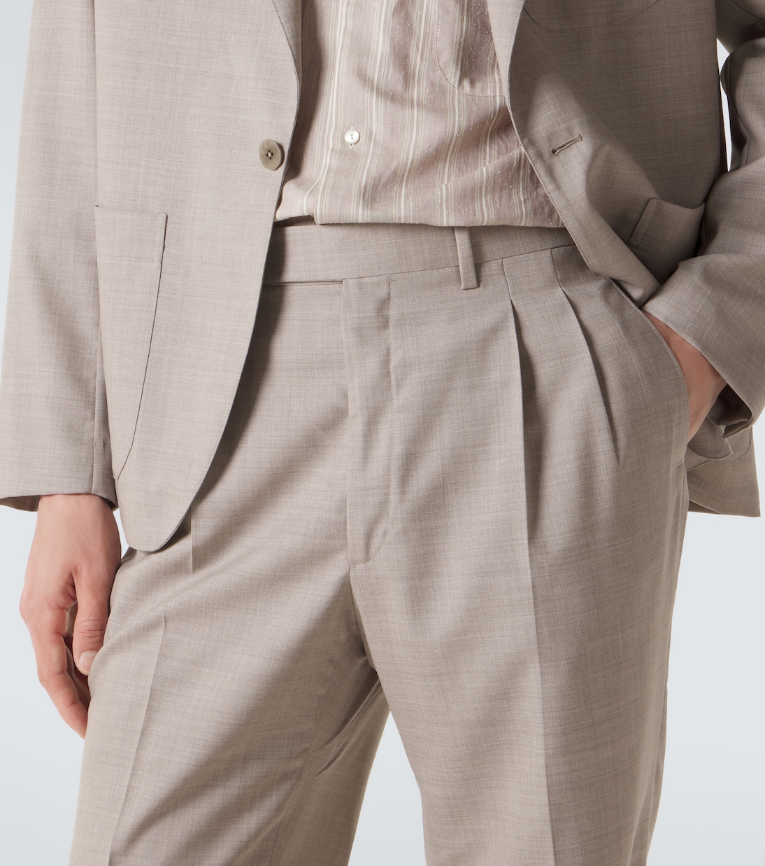 Pleated wool wide-leg pants | Stòffa