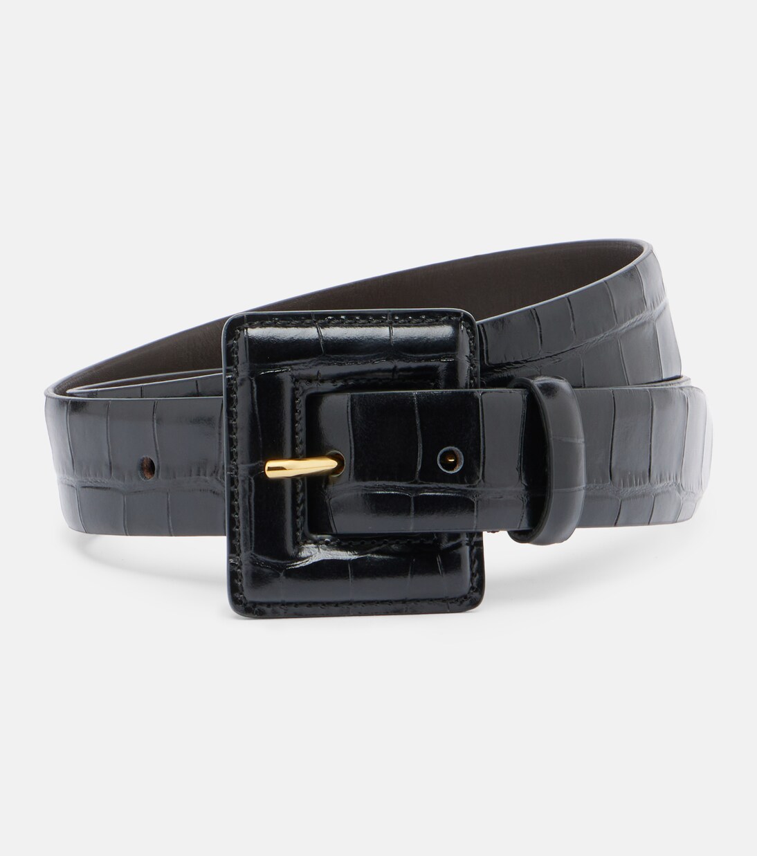 Ceinture Soma en cuir façon croco | Nour Hammour