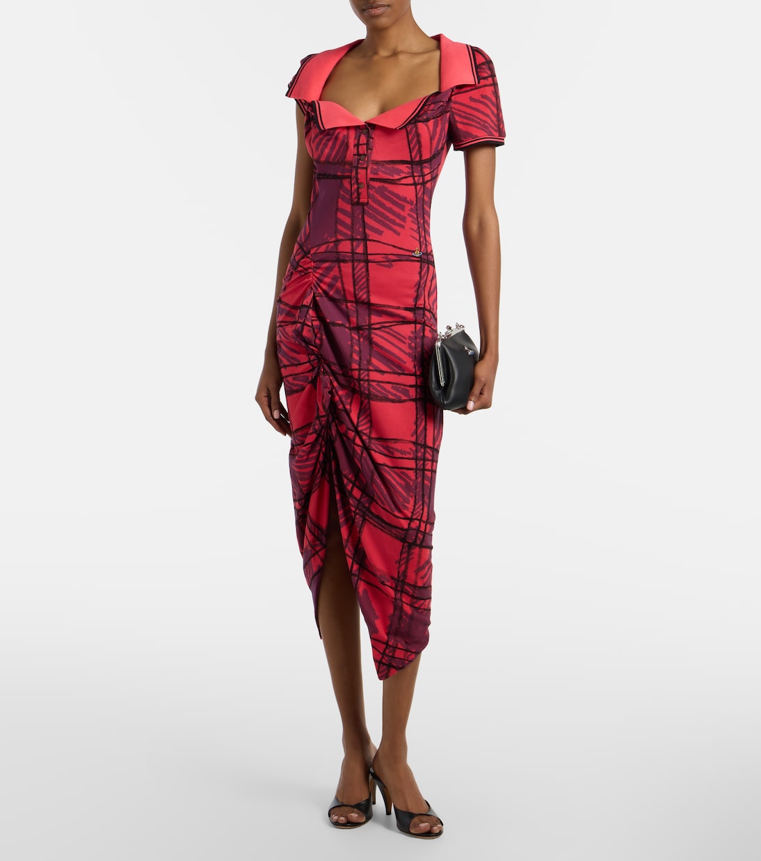 Long Monday checked cotton polo dress | Vivienne Westwood