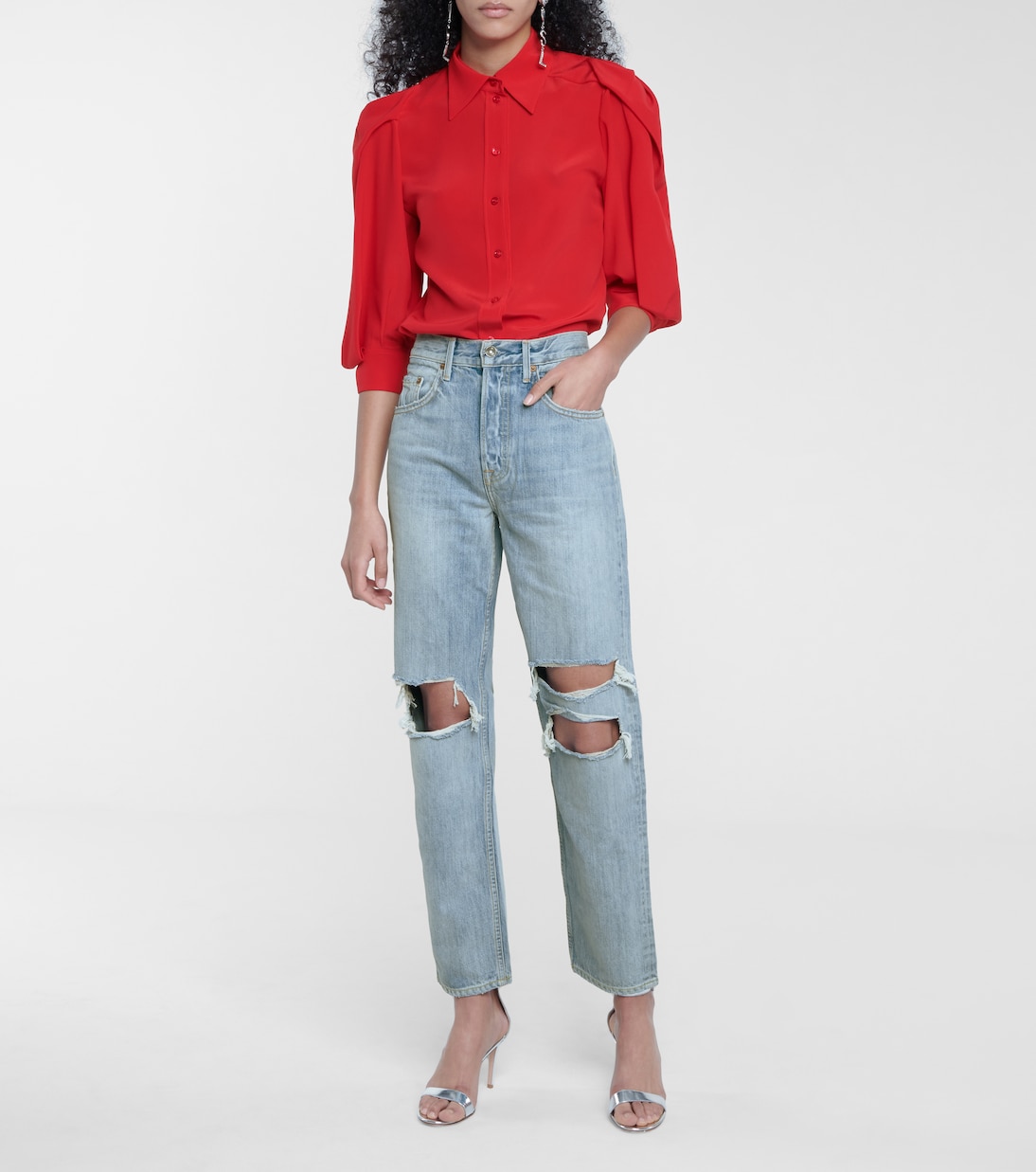 Mid-Rise Distressed Jeans Isabeli | GRLFRND