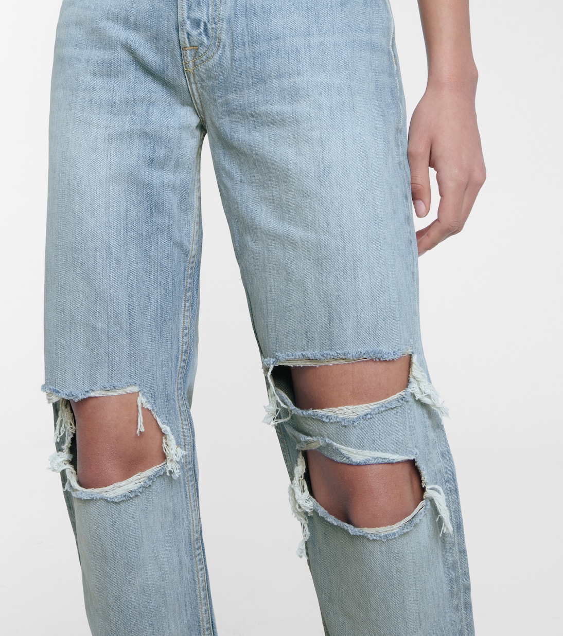 Mid-Rise Distressed Jeans Isabeli | GRLFRND