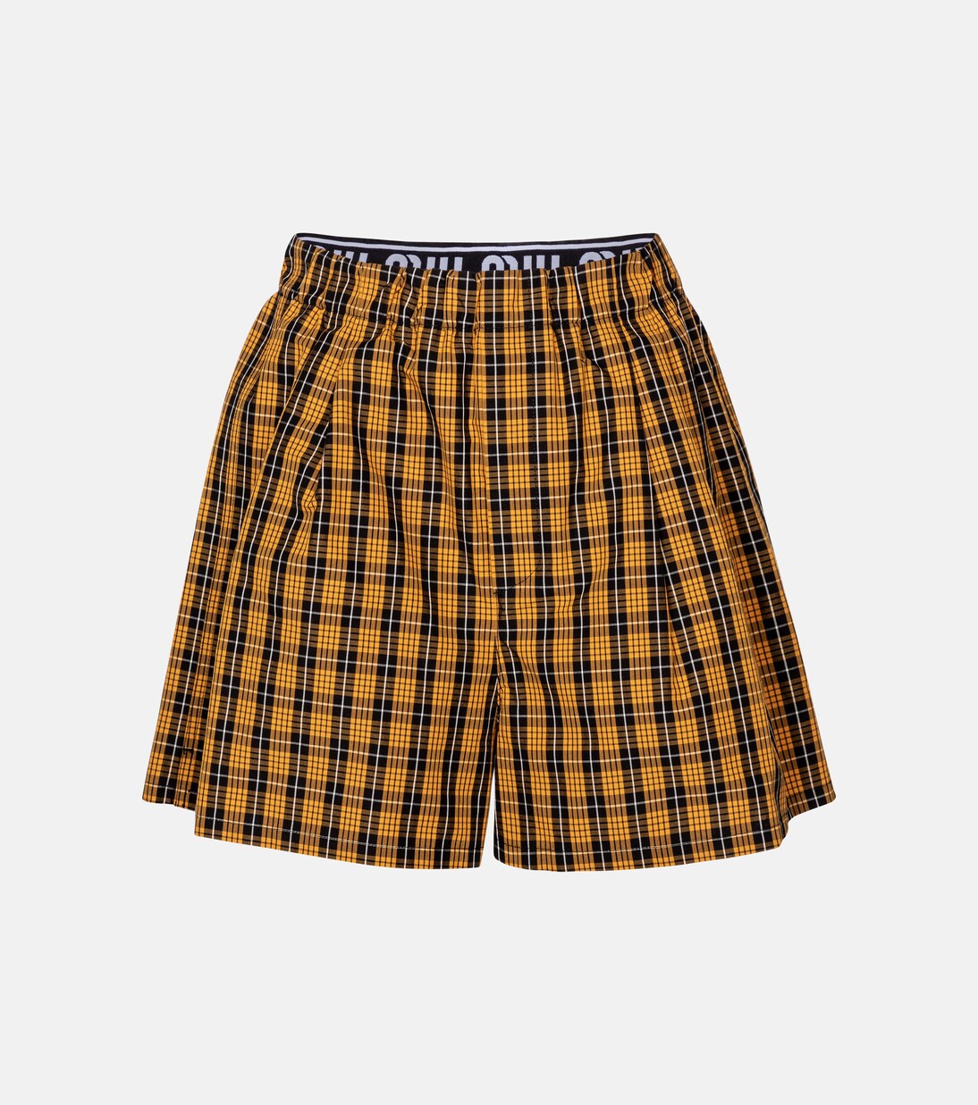 Checked cotton shorts | Miu Miu