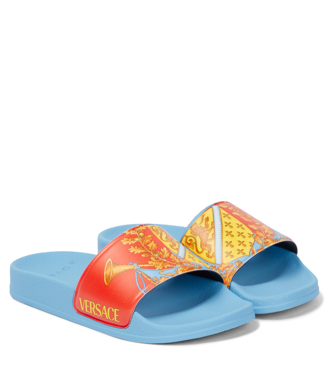 Royal Rebellion printed rubber slides | Versace Kids