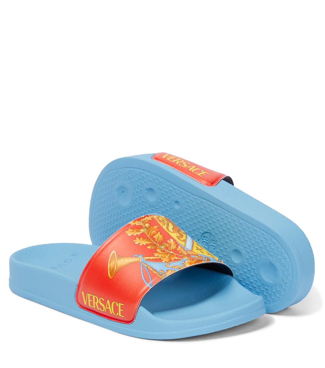 Royal Rebellion printed rubber slides | Versace Kids