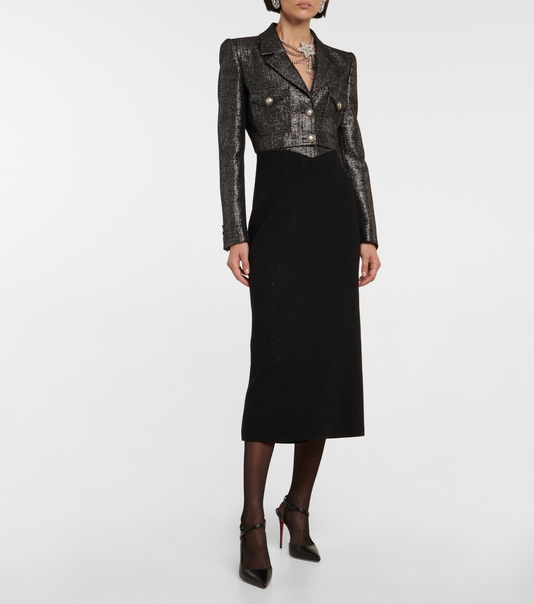 Robe midi en tweed | Alessandra Rich