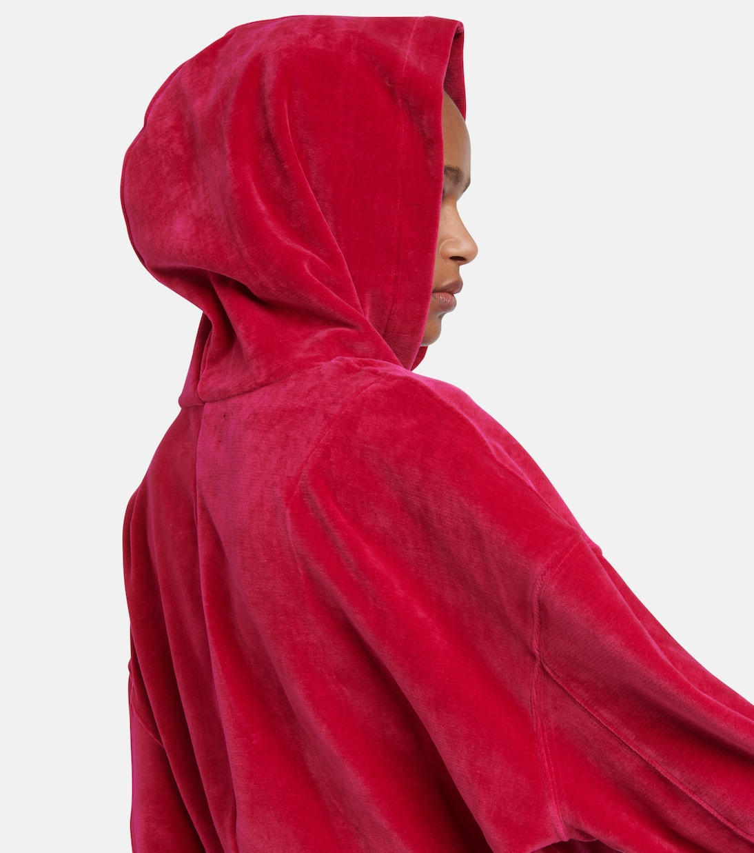 Cropped velour hoodie | Amiri