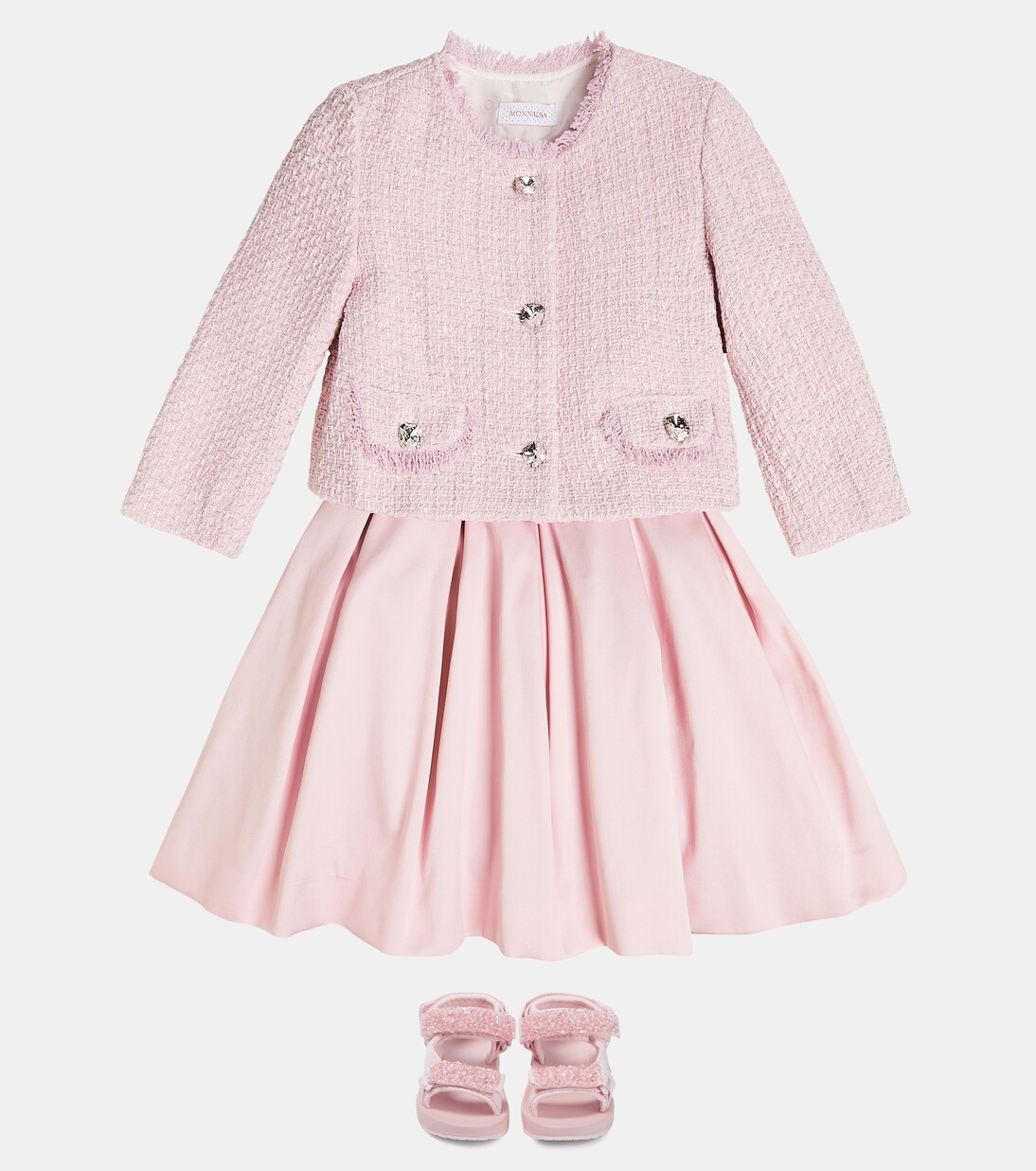 Embellished tweed jacket | Monnalisa