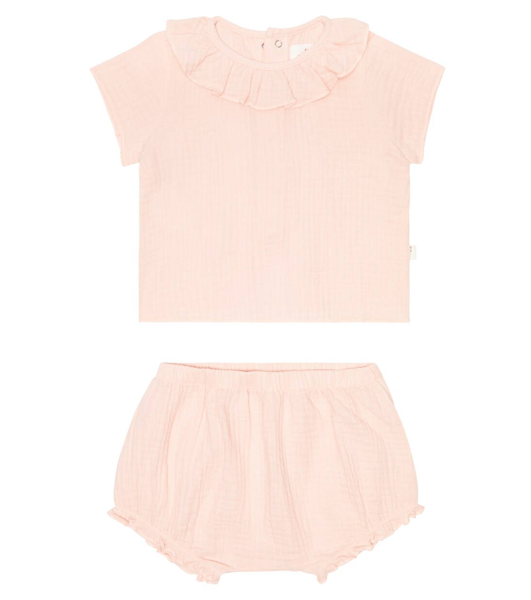 Baby cotton dress and bloomers set | Il Gufo