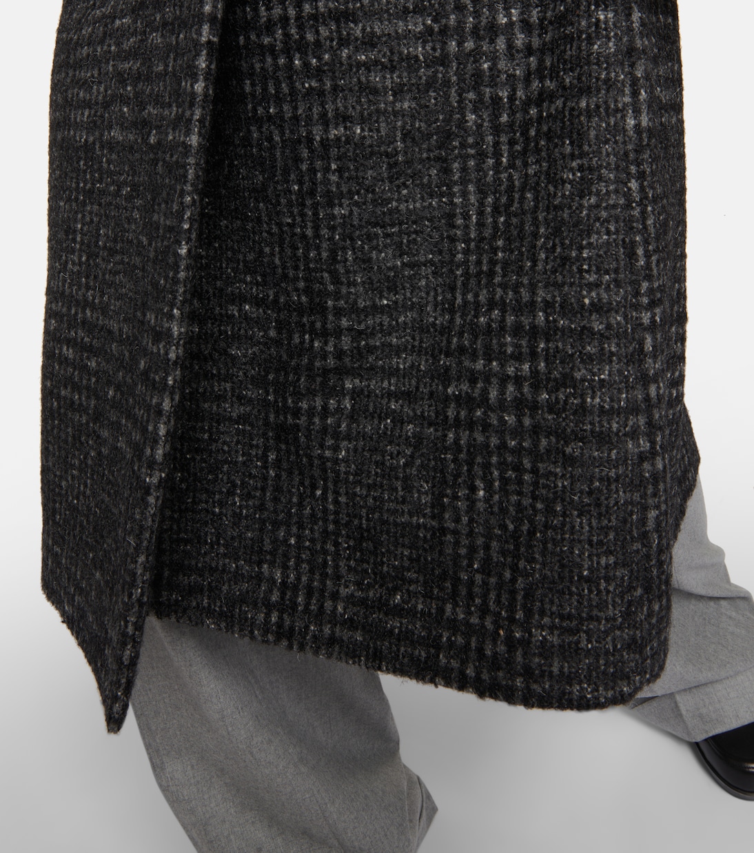 Checked wool-blend coat | Brunello Cucinelli