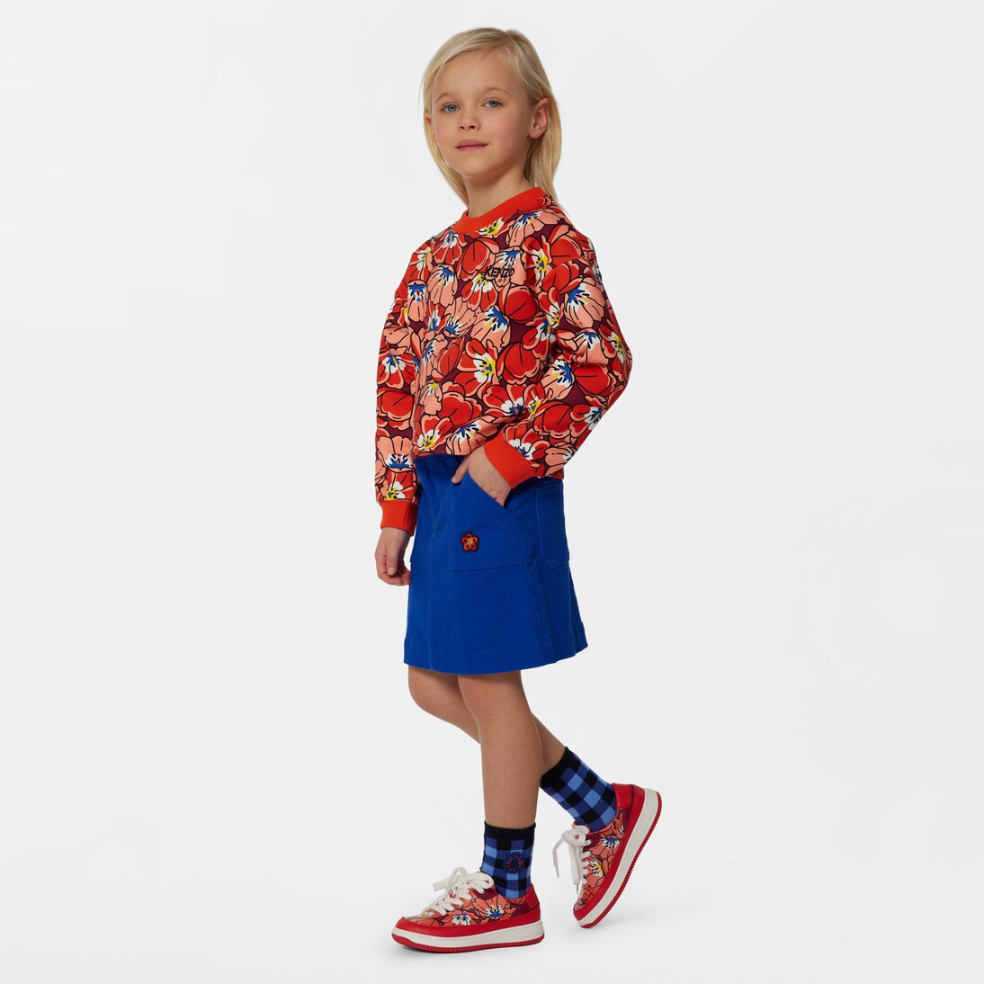 Floral cotton sweatshirt | Kenzo Kids