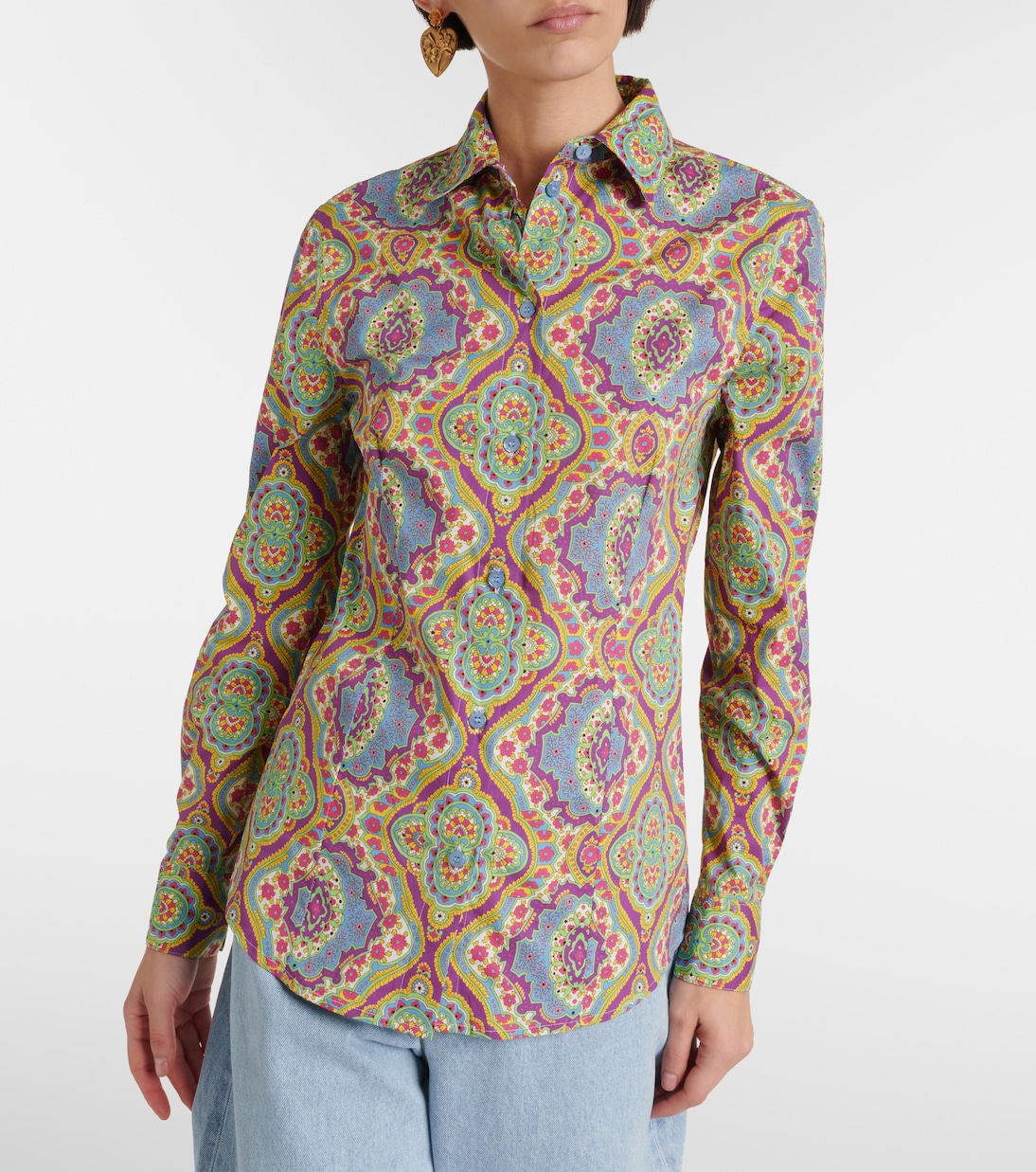 Printed cotton-blend shirt  | Etro