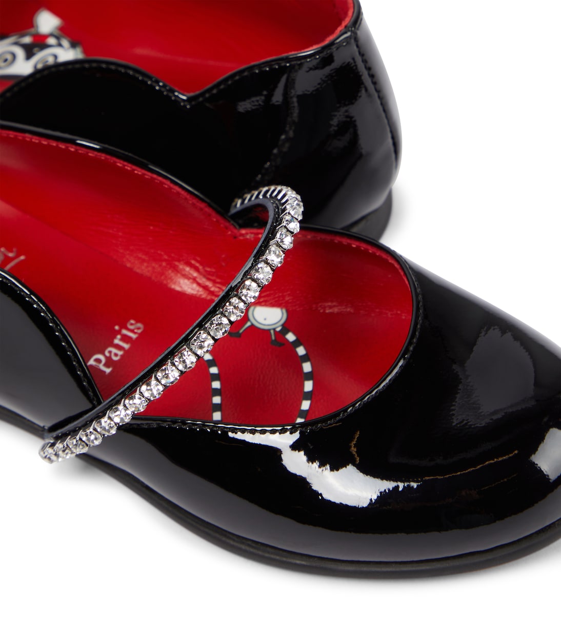 Ballerine in vernice con cristalli | Christian Louboutin Kids