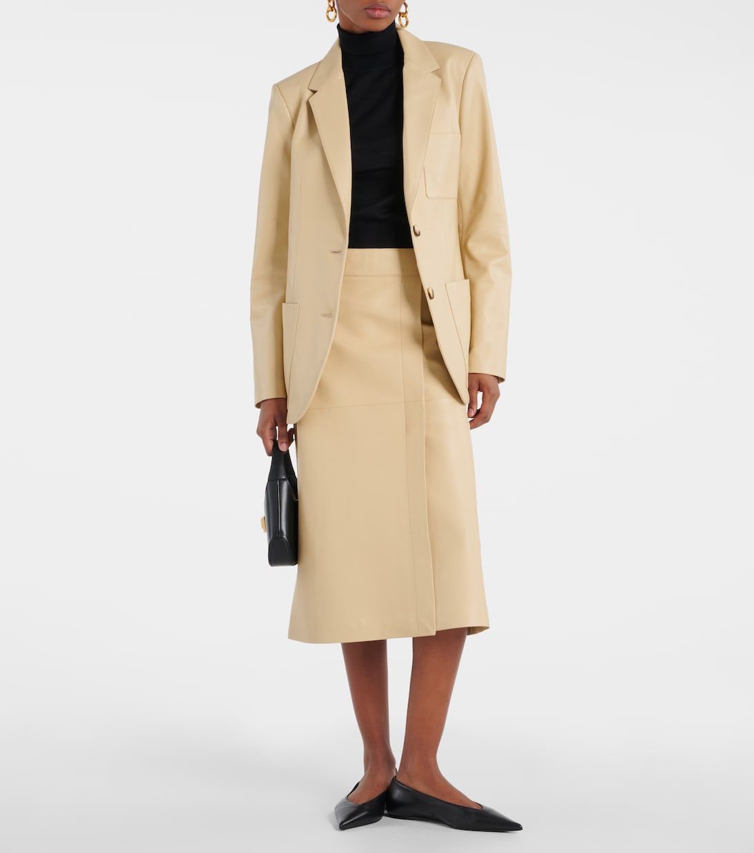 Bleistiftrock Sevres aus Leder | Joseph