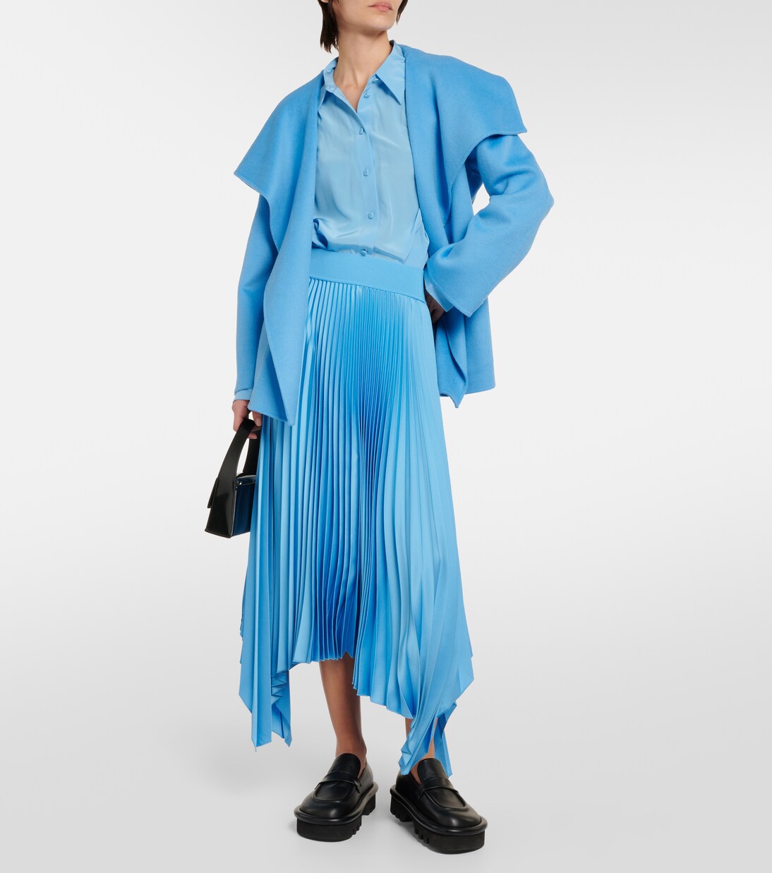 Ade plissé midi skirt  | Joseph