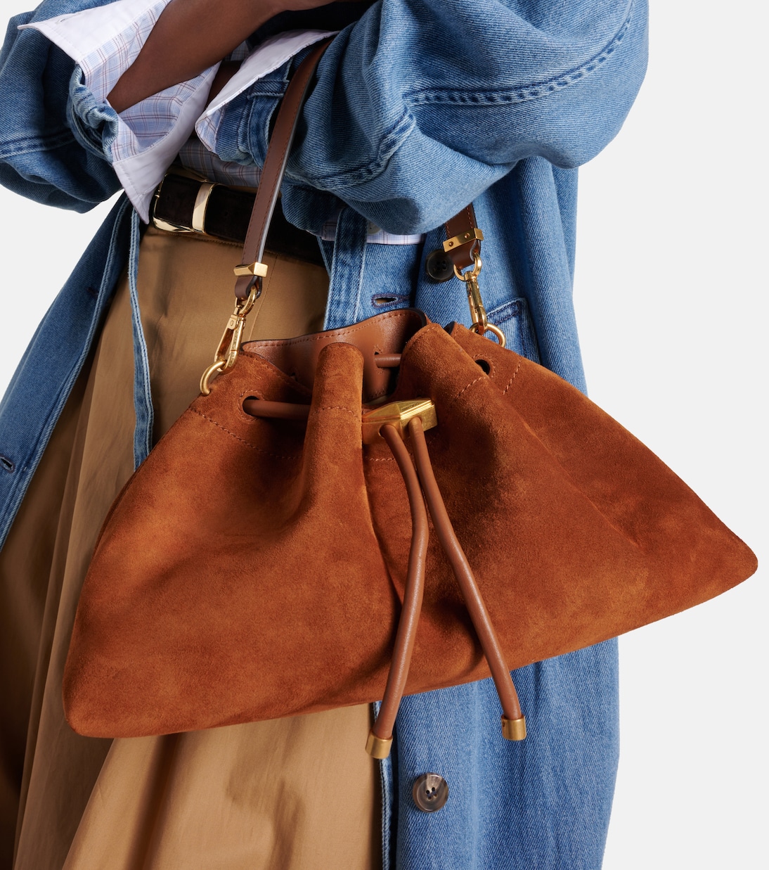 Sac seau Cinch M en daim | Jimmy Choo