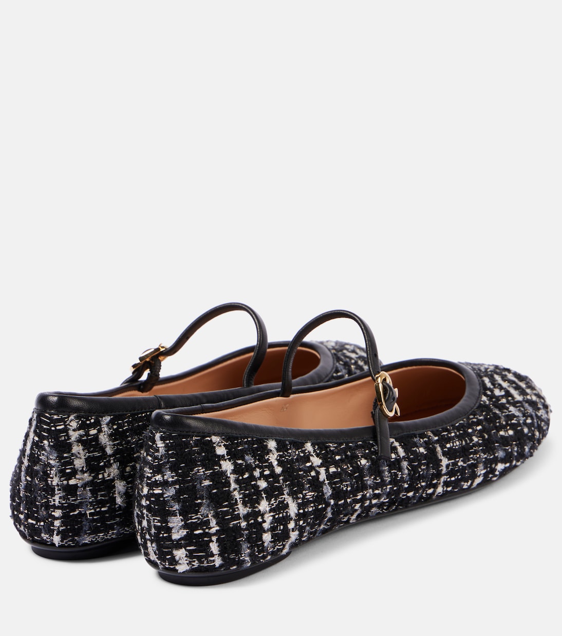 Mary-Jane-Ballerinas Mary Ribbon 05 aus Bouclé | Gianvito Rossi