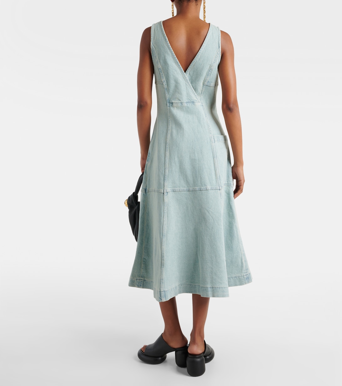 White Label - Abito midi Arlet in twill | Proenza Schouler