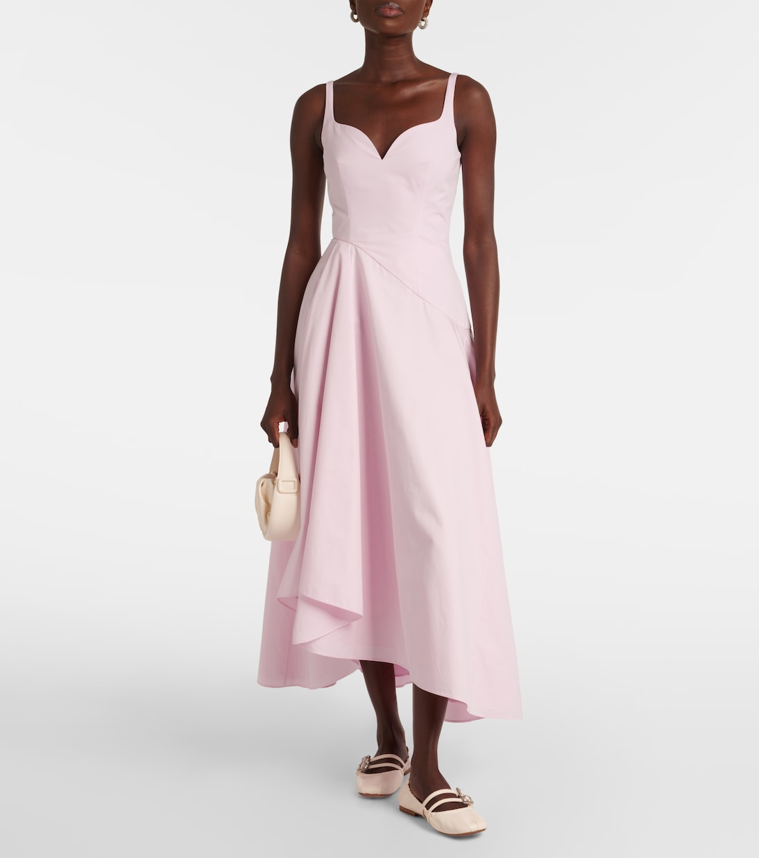 Crystal-embellished leather ballet flats | Roger Vivier