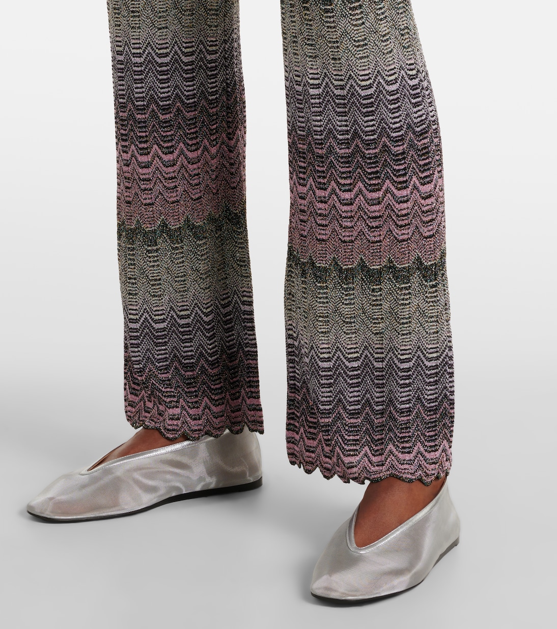 High-Rise-Schlaghose aus Strick | Missoni
