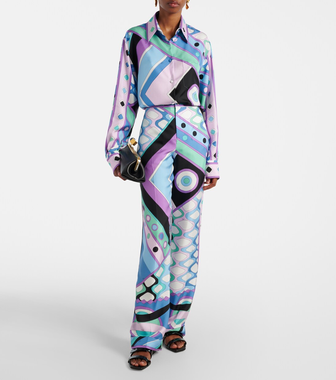 Pantaloni a gamba larga Vivara in seta | Pucci