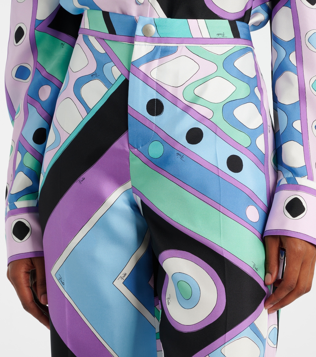 Pantaloni a gamba larga Vivara in seta | Pucci