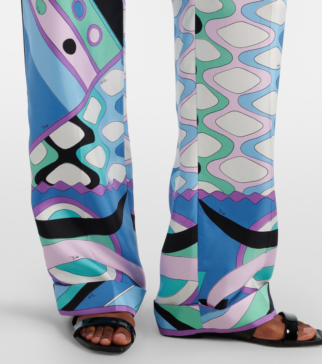 Pantaloni a gamba larga Vivara in seta | Pucci