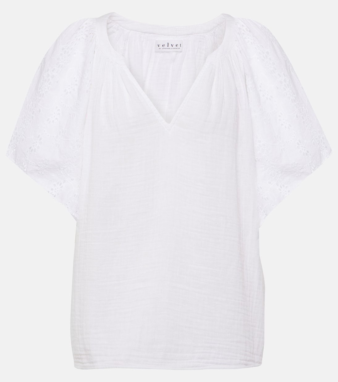 Besticktes Top Tish aus Baumwolle | Velvet