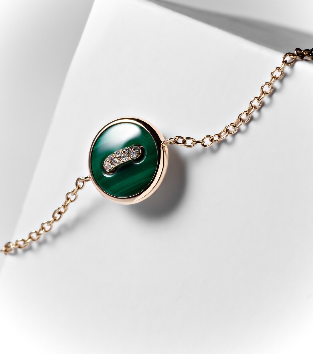 Pom Pom Dot 18kt rose gold chain bracelet with gemstones | Pomellato