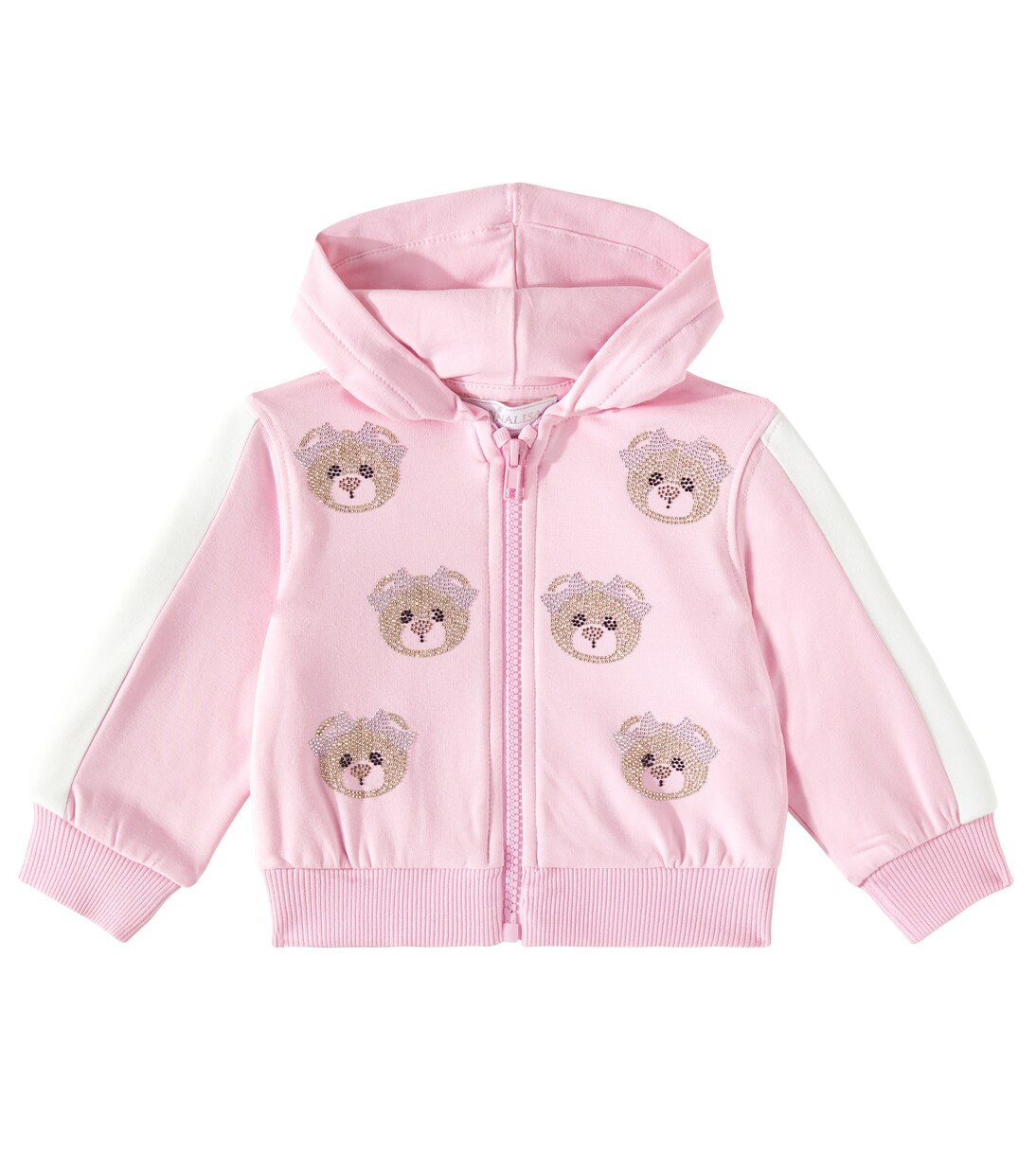 Baby embellished cotton-blend hoodie | Monnalisa