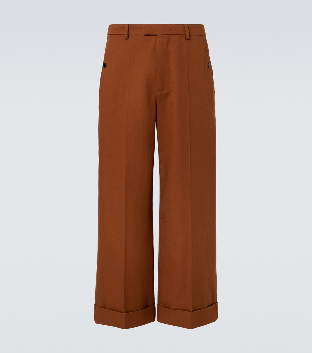 Cropped cotton gabardine wide-leg pants | Valentino