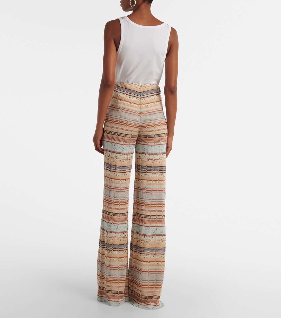 Weite Hose aus Häkelstrick | Missoni