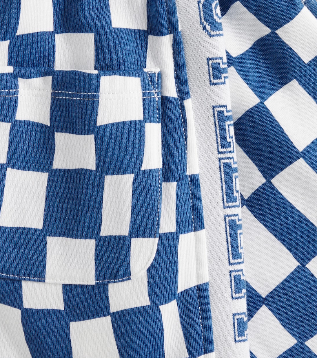 Logo checked cotton jersey shorts | Stella McCartney Kids