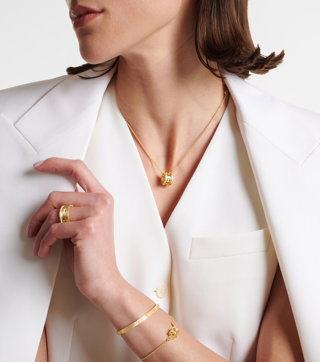 B.zero1 18kt gold pendant necklace | Bvlgari