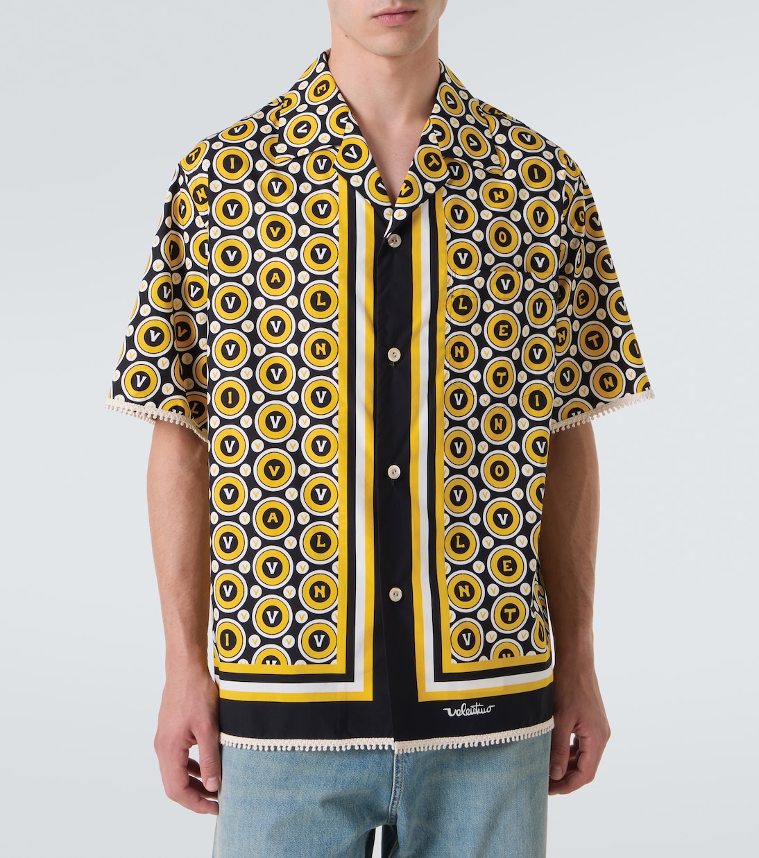 Camisa bowling Bulles Royales de popelín de algodón | Valentino