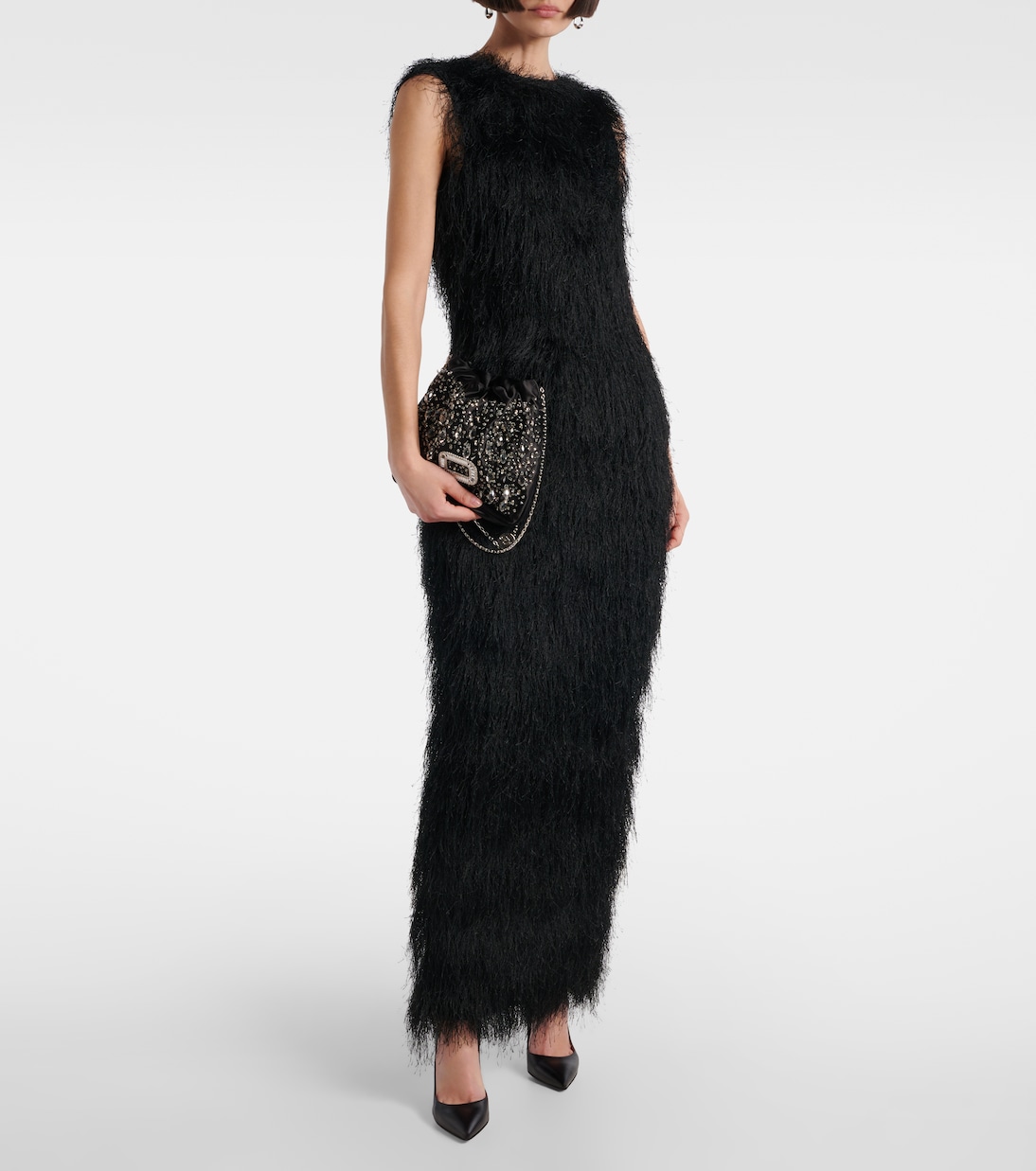 Secchiello Pilgrim Mini in raso | Roger Vivier