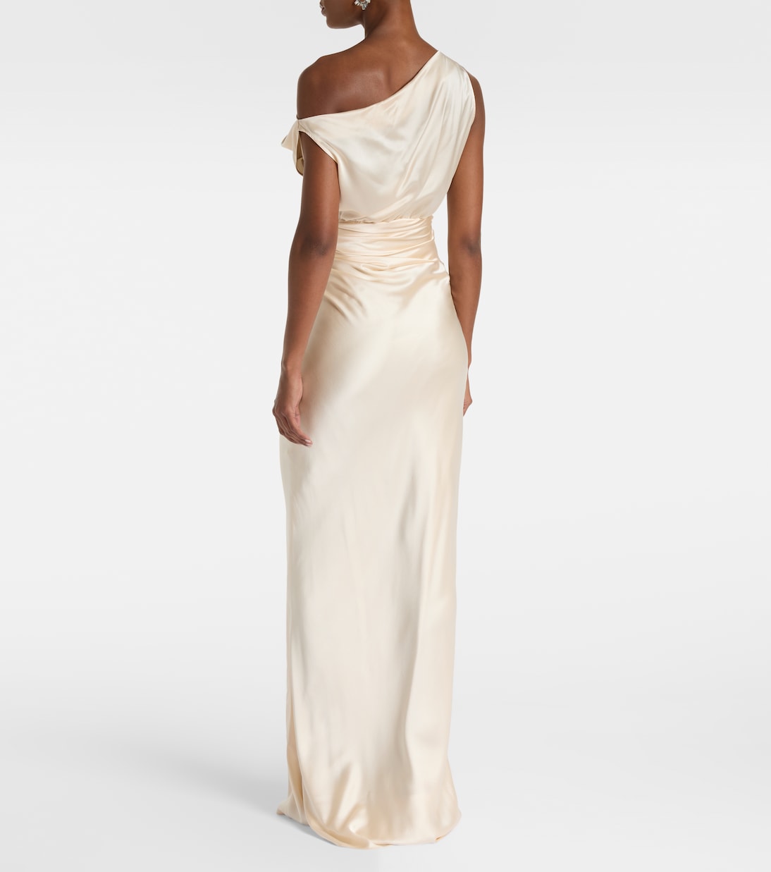 Draped silk satin gown | The Sei