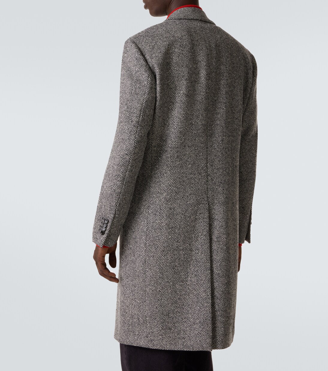 Abrigo de tweed de lana virgen espigado | Lardini