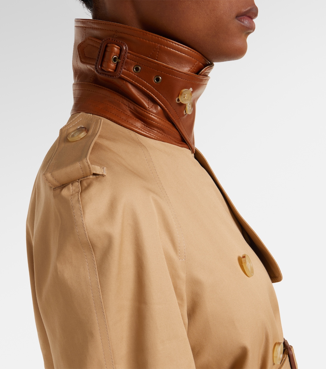 Cropped-Trenchcoat aus Baumwoll-Gabardine | Chloé