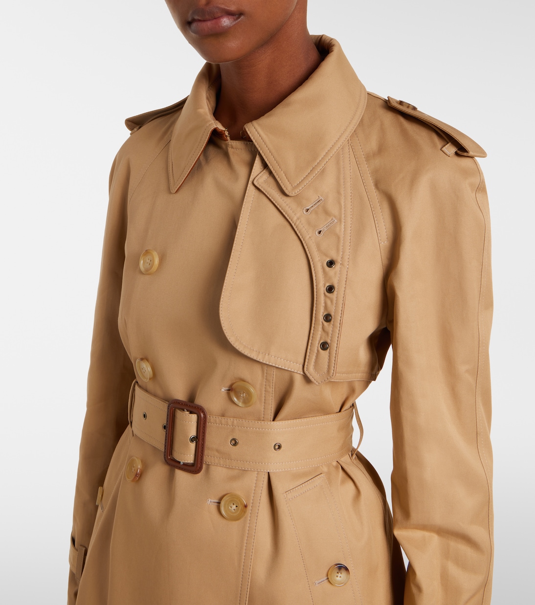 Cropped-Trenchcoat aus Baumwoll-Gabardine | Chloé